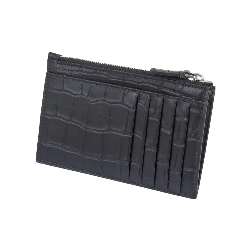Balenciaga Cash Cow Leather Coin Purse Card Clip Card Holder Large Size Men's Black-3