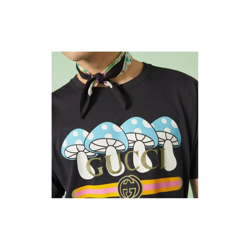 GUCCI Cotton Jersey T shirt With Print-1