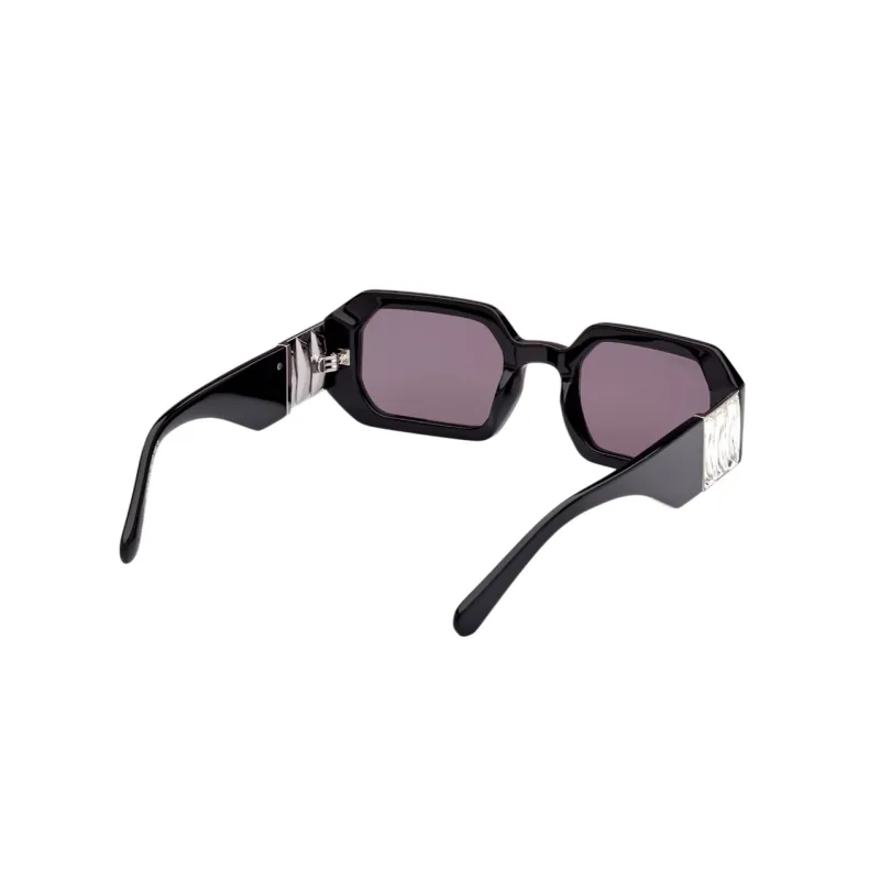 Swarovski Acetate Faux Crystal Irregular Shape Sunglasses Women's Black-6