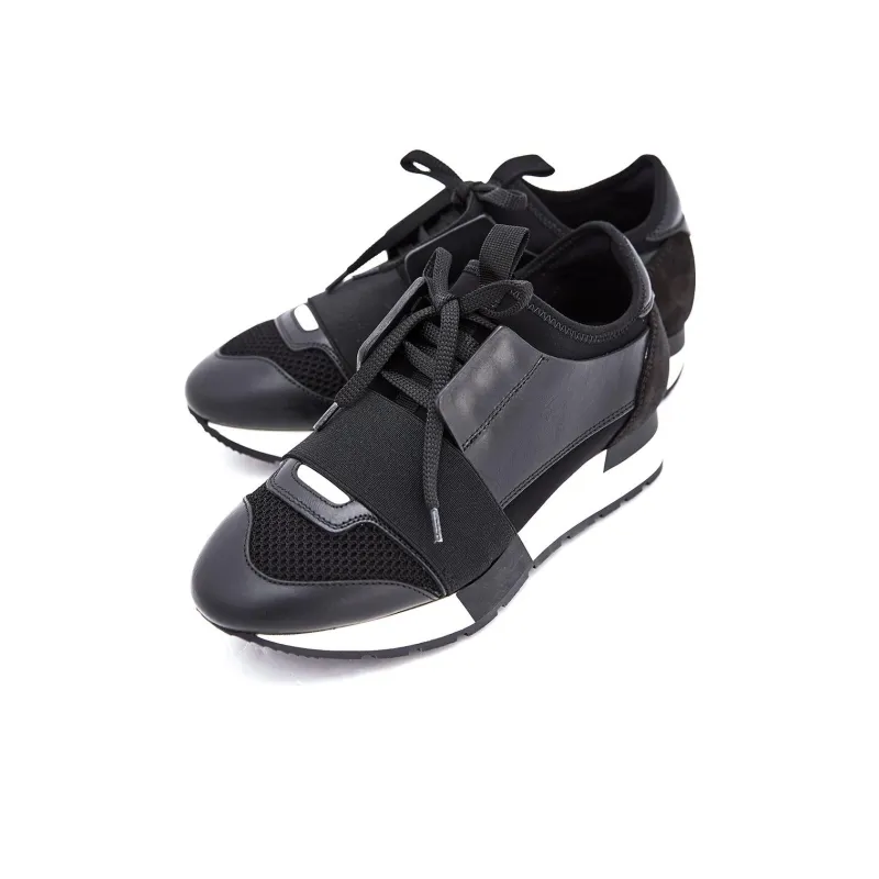 Balenciaga Runner Low-Top Casual Shoes Women's Black-2