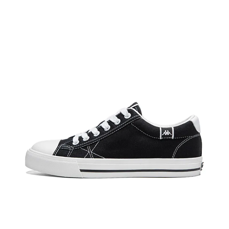 Kappa Slip Resistant, Abrasion Resistant, Lightweight, Breathable Coverage Low Top Canvas Shoes Unisex Agate Black-0