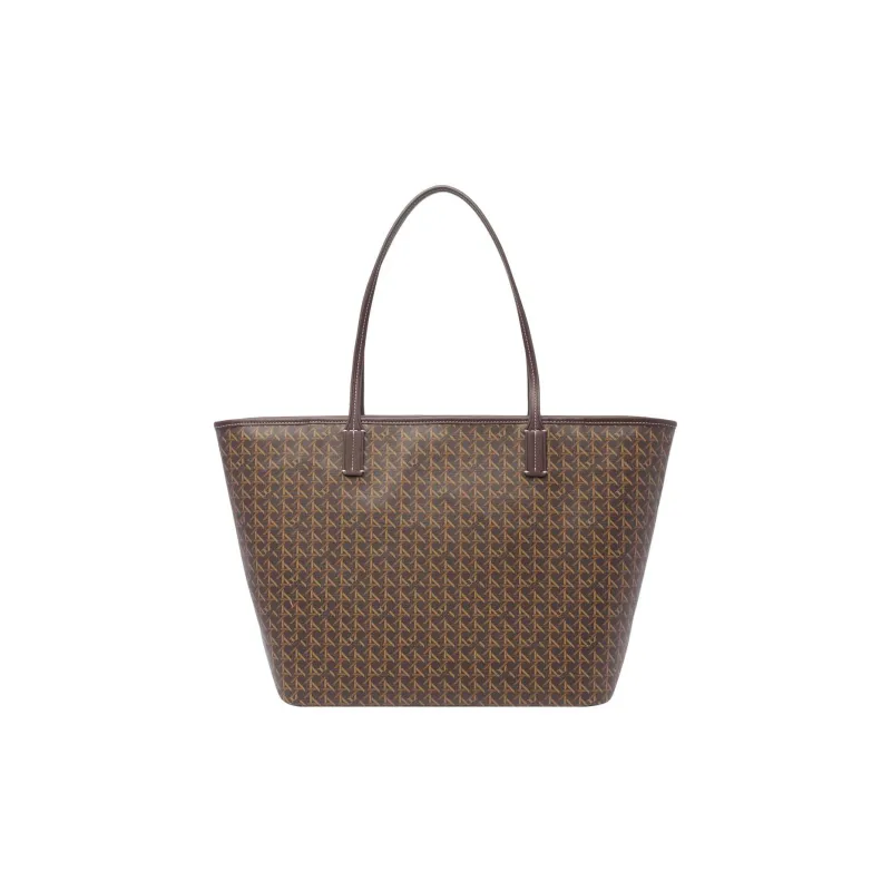 TORY BURCH Coated Canvas Canvas Bag Tote Bag Shopping Bag Handbag Medium Size Women's Brown-2