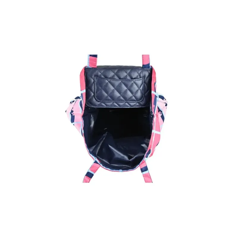 CHANEL 21K Winter Cow Leather 2 in 1 Shoulder Bag, Crossbody Bag, Handbag Unisex Black, Pink & Multicolor-5