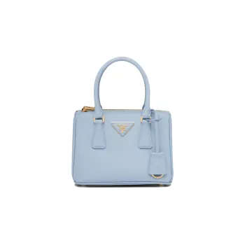 PRADA Galleria Killer Bag Leather Shoulder Bag Crossbody Bag Handbag Mini Women's Light Blue
