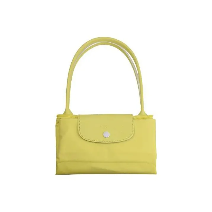 LONGCHAMP Le Pliage Club Nylon One Shoulder Handbag Medium Size Women's Lemon-1
