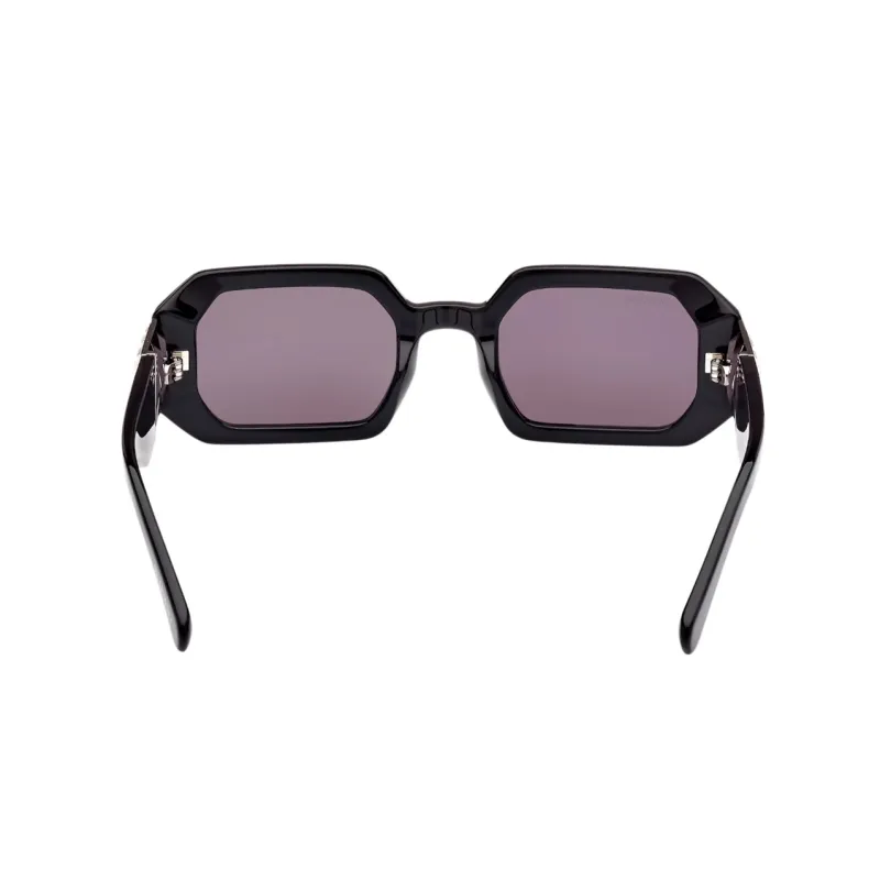 Swarovski Acetate Faux Crystal Irregular Shape Sunglasses Women's Black-3