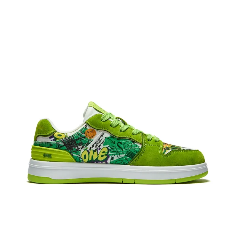 A1 Graffiti Collection Coverage Abrasion Resistant Low Top Skateboard Shoes Unisex-1