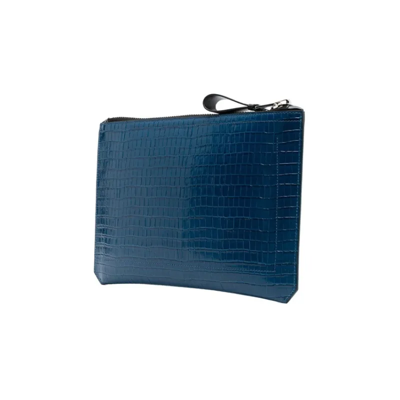 TOM FORD Calfskin Clutch Men's Blue-1