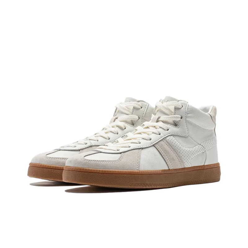 LiNing YunChuan HI Slip Resistant, Abrasion Resistant, Breathable High Top Casual Shoes Women's Mist White-2