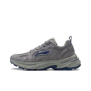 LiNing Beichen Cushioning, Slip Resistant, Abrasion Resistant Support Low Top Chunky Sneakers Men's Gray