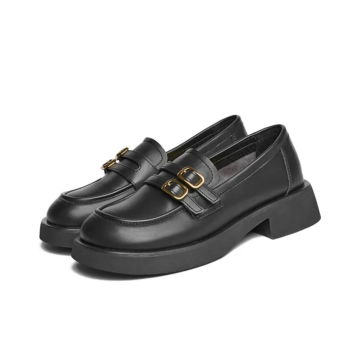 JOSINY Loafers Women's Black/Ecru/Brown-2