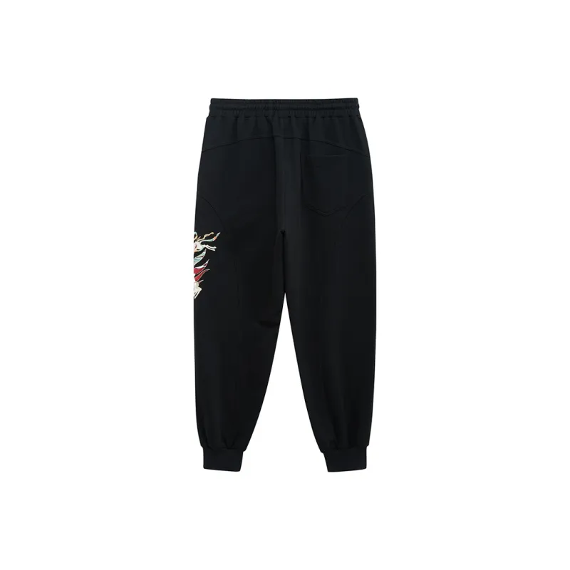 ONIARAI Knitted Sweatpants Unisex Black-1