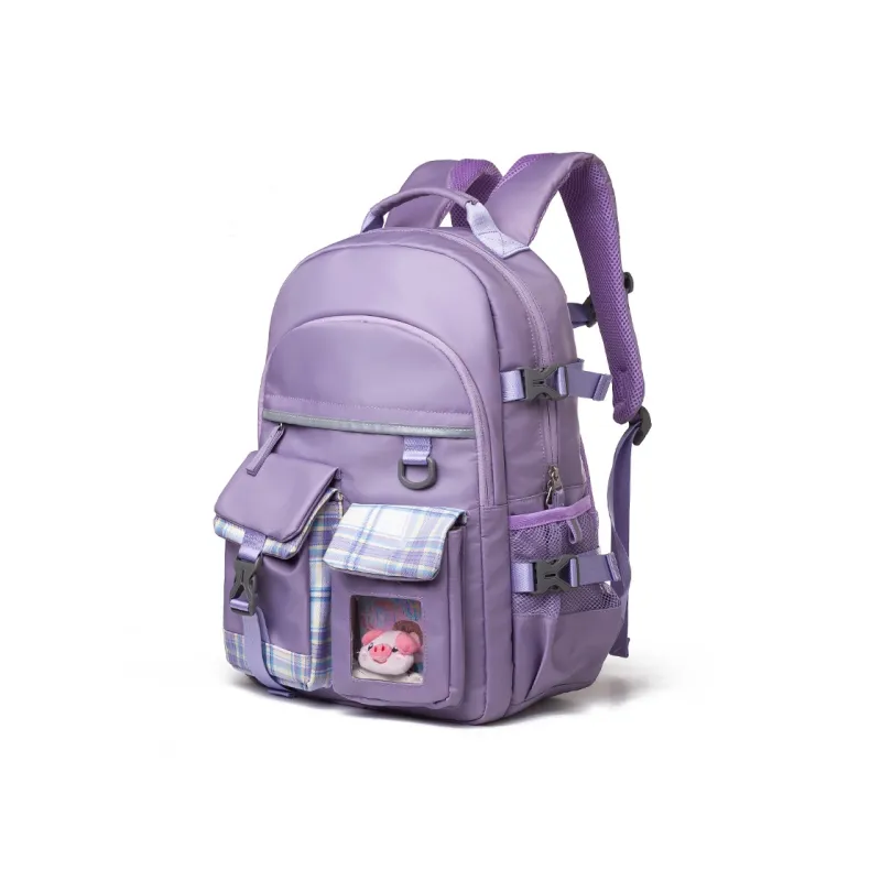COWBONE Nylon Backpack Regular Unisex Starry Purple/Starry Grey/Girlish Heart Pink-2