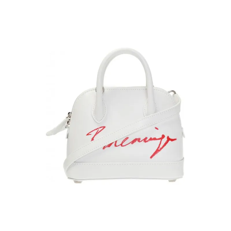 Balenciaga Leather Shoulder Bag Crossbody Bag Clutches Mini Women's White-3