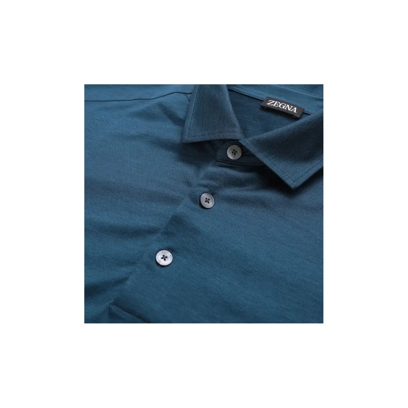 Ermenegildo Zegna Polo Shirts Men Navy Blue Blue-6