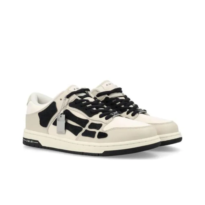 AMIRI Skel Low Top Beige Black-2