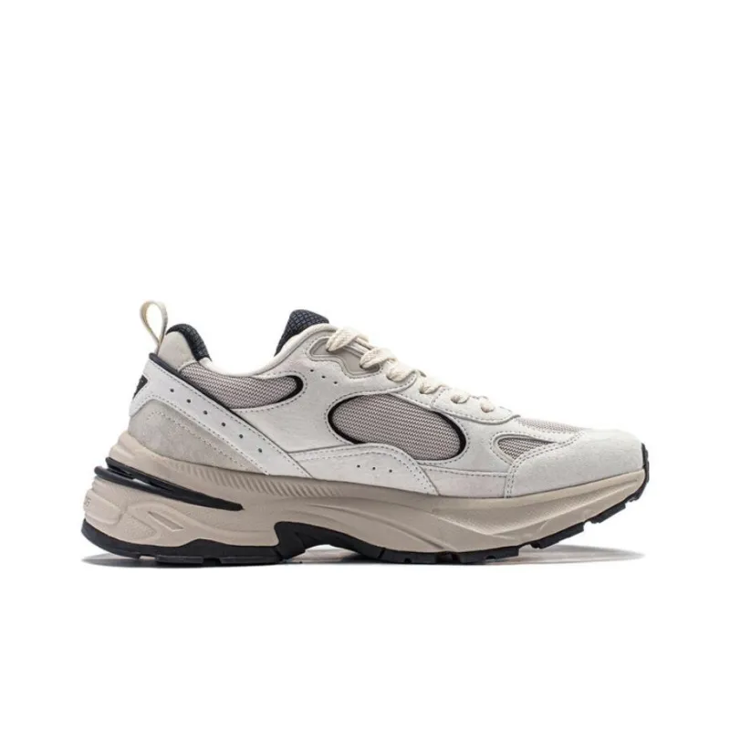 LiNing Beichen Cushioning, Slip Resistant, Abrasion Resistant Support Low Top Chunky Sneakers Men's White Gray-1