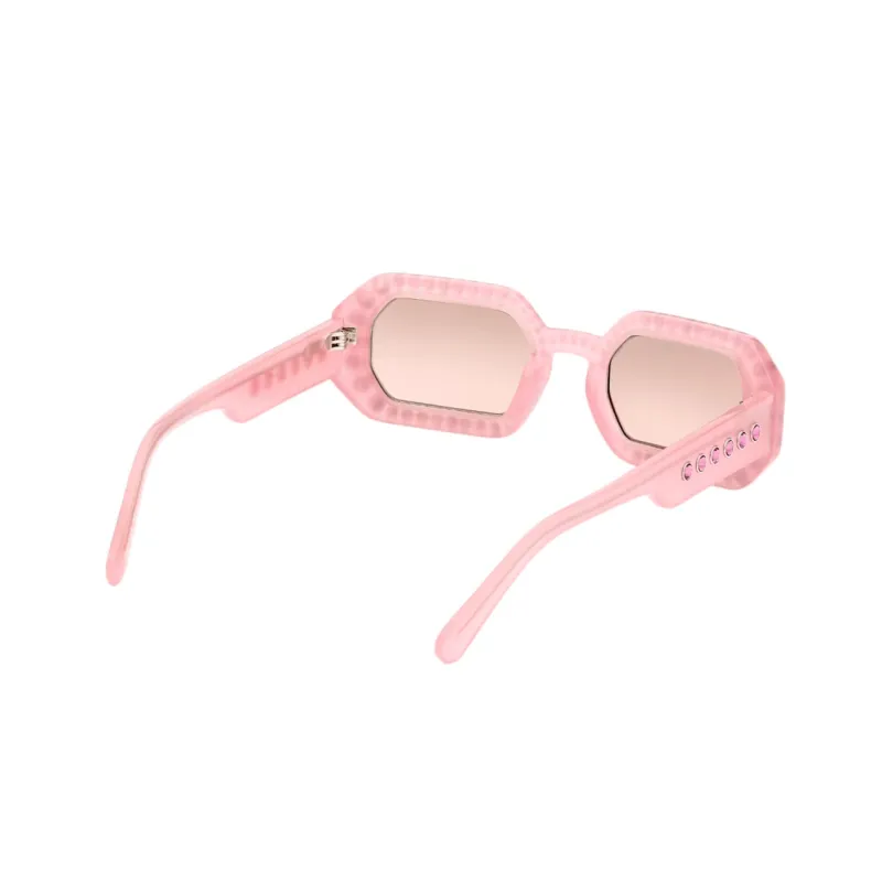 Swarovski Acetate Faux Crystal Square Sunglasses Women's Pink-5