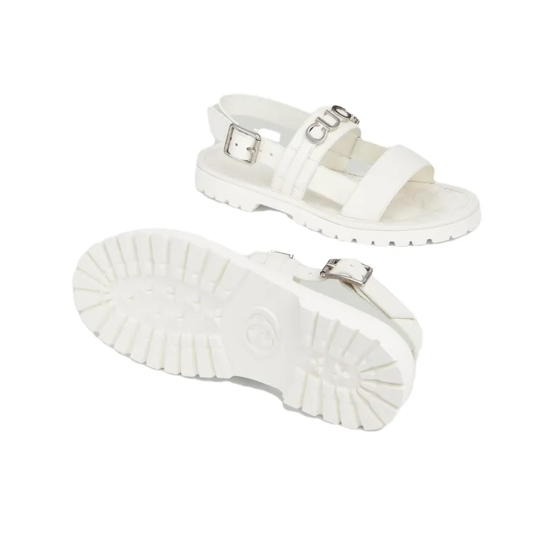 GUCCI Logo Sandal 'White'-4