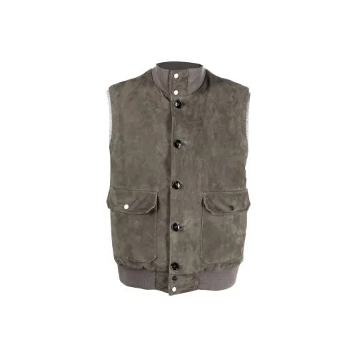 KITON Feather-down Suede Padded Gilet