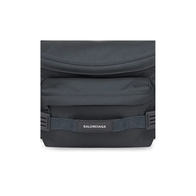Balenciaga Army Recycled Nylon Handbag Fanny Pack Large Size Men's Gray-4