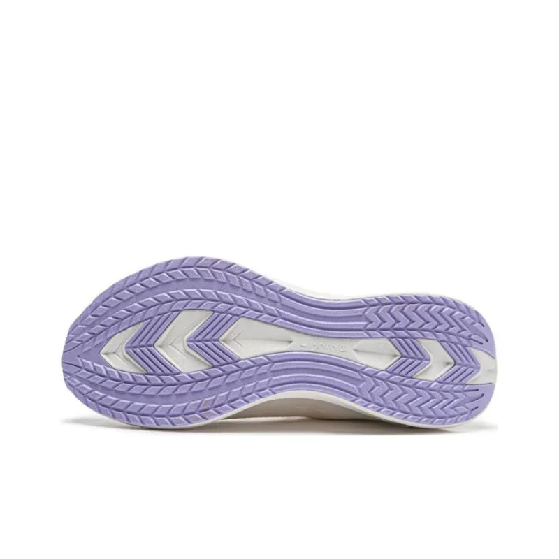 LiNing Wave V2 Cushioning, Slip Resistant, And Abrasion Resistant Low Top Casual Running Shoes Women's White-4
