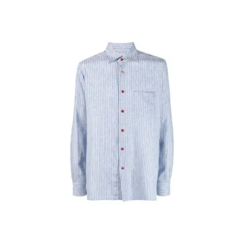 Kiton Striped Linen-blend Shirt