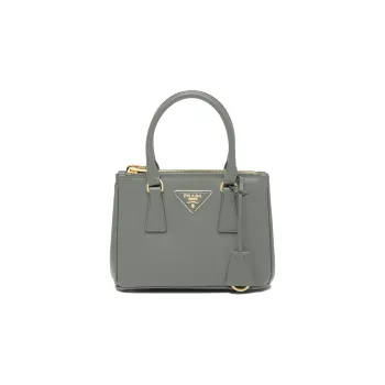 PRADA Galleria Killer Bag Leather Shoulder Bag Crossbody Bag Handbag Mini Women's Slate Gray