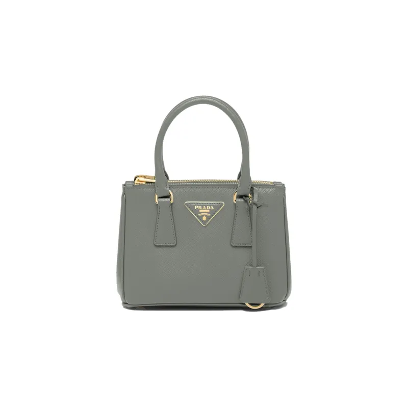 PRADA Galleria Killer Bag Leather Shoulder Bag Crossbody Bag Handbag Mini Women's Slate Gray-0