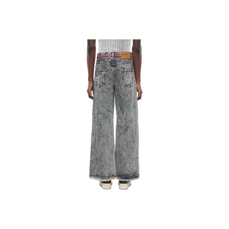 MARNI Flared Denim Trousers-1