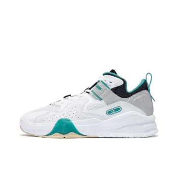 QIAODAN Lightweight High Top Skateboard Shoes Men's White Green