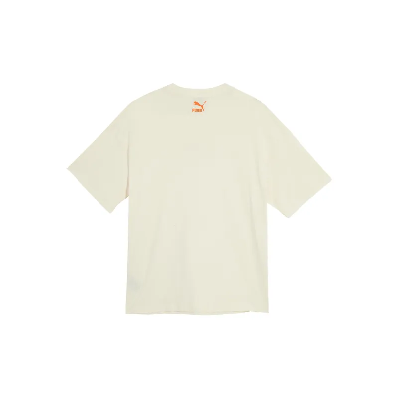 PUMA Drop Shoulder Sleeve T-Shirt Unisex White-1