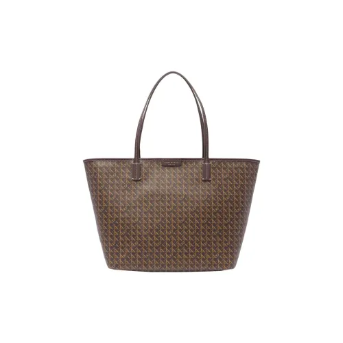 TORY BURCH Coated Canvas Canvas Bag Tote Bag Shopping Bag Handbag Medium Size Women's Brown