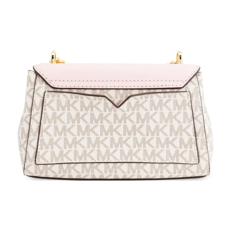 MICHAEL KORS Lita Canvas Flap Bag, Crossbody Bag, Shoulder Bag Women's Pink-3