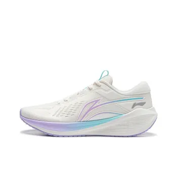 LiNing Wave V2 Cushioning, Slip Resistant, And Abrasion Resistant Low Top Casual Running Shoes Women's White