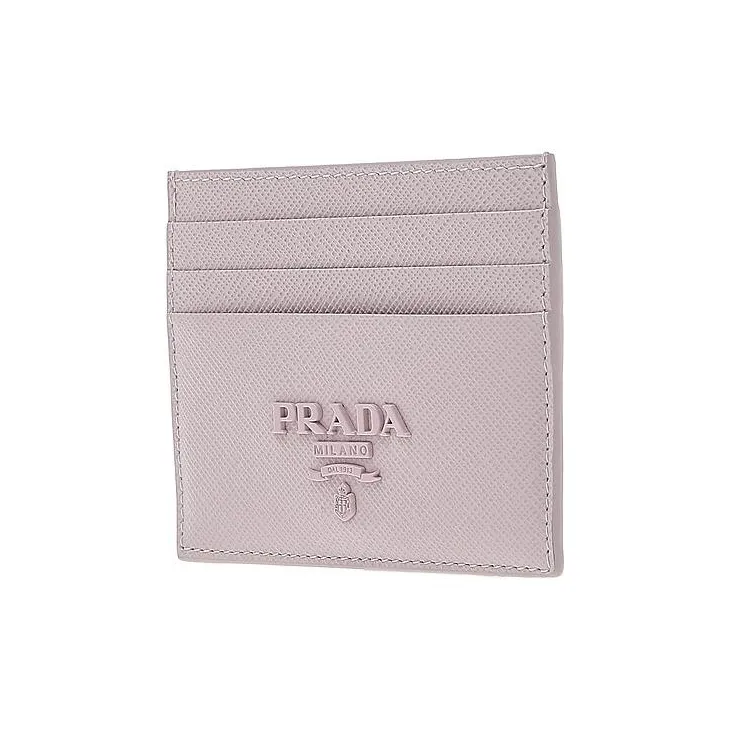 PRADA Cow Leather Card Holder Card Holder Women's Light Pink-1