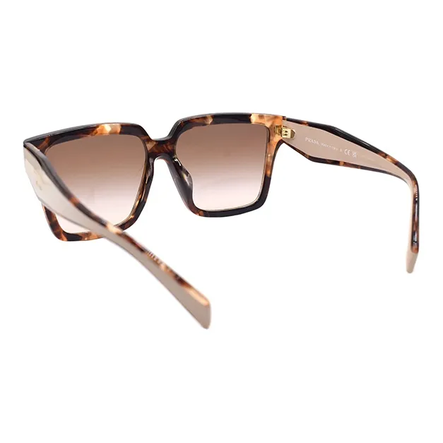 PRADA Plate Frame Square Sunglasses Women's Tortoiseshell-2
