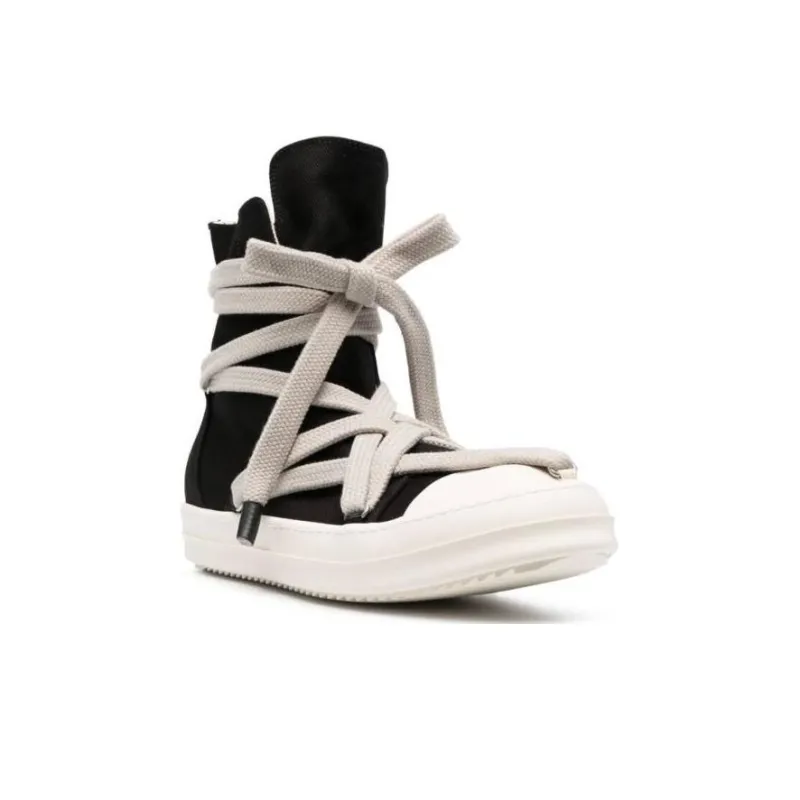 Rick Owens DRKSHDW Hexa High Black Pearl Milk Fat Lace-2