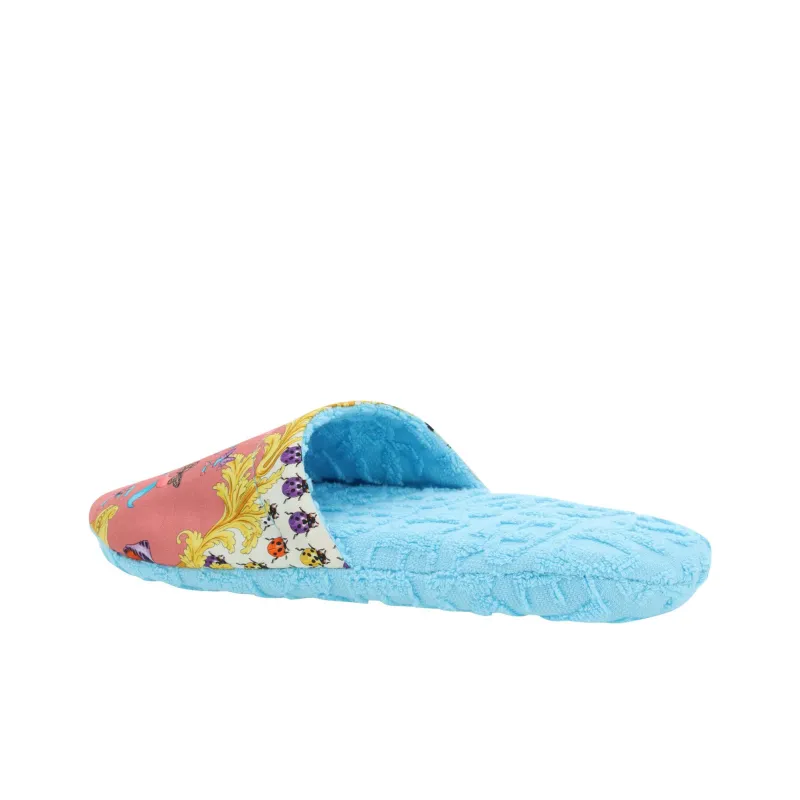 Dua Lipa x VERSACE Wrap-toe Slippers Unisex Blue Red-2