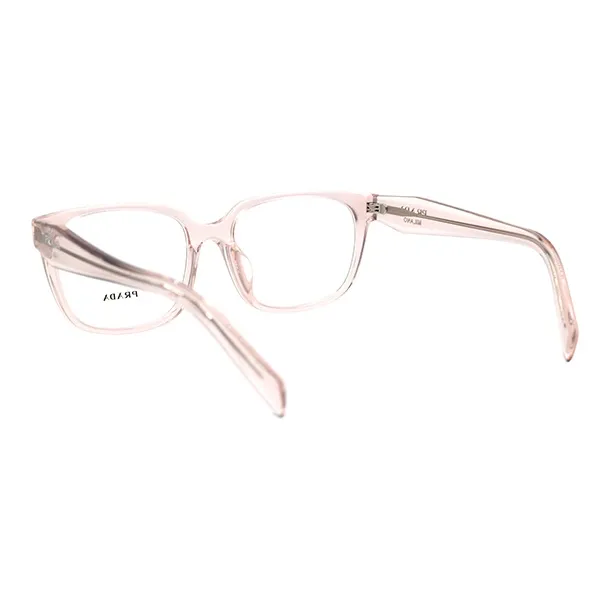 PRADA Plate Frame Oval Eyeglass Frames Women's Transparent Pink-2