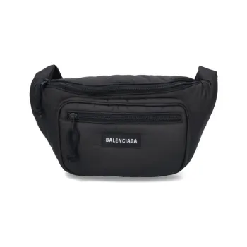 Balenciaga Nylon Fanny Pack Men's Black