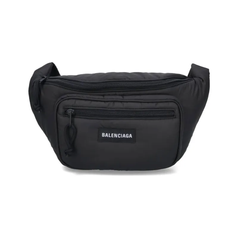 Balenciaga Nylon Fanny Pack Men's Black-0