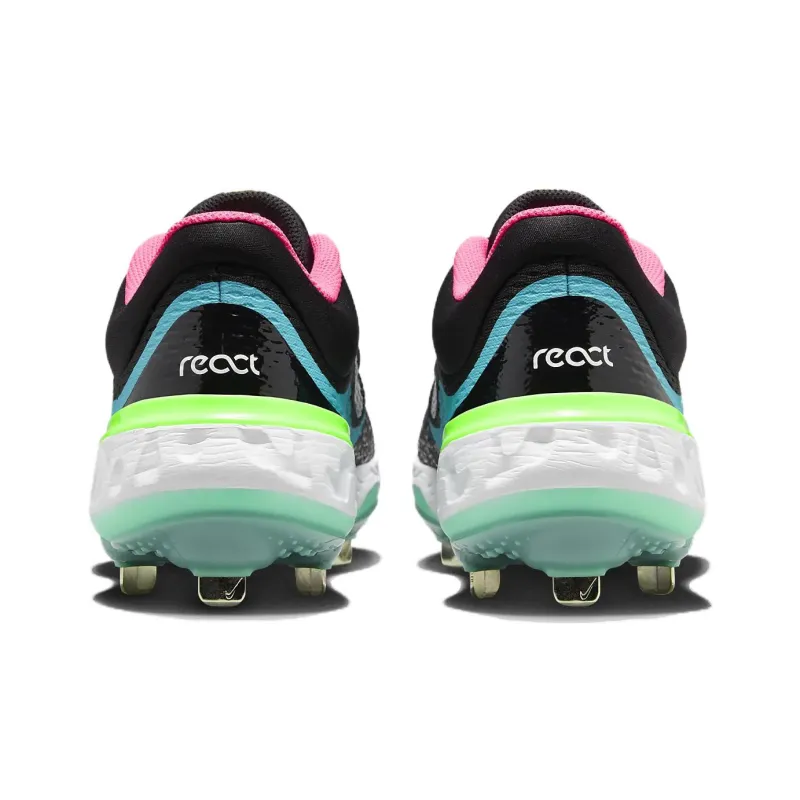 Nike Alpha Huarache Elite 4 Low 'Black Teal Pink'-4