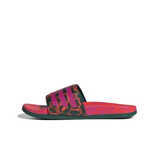 Adidas Women's Adilette Comfort Slide 'Floral - Bahia Magenta'