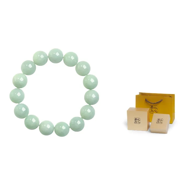 With The Heart Of The Jade Glutinous Jade Jadeite Bracelets Unisex-1