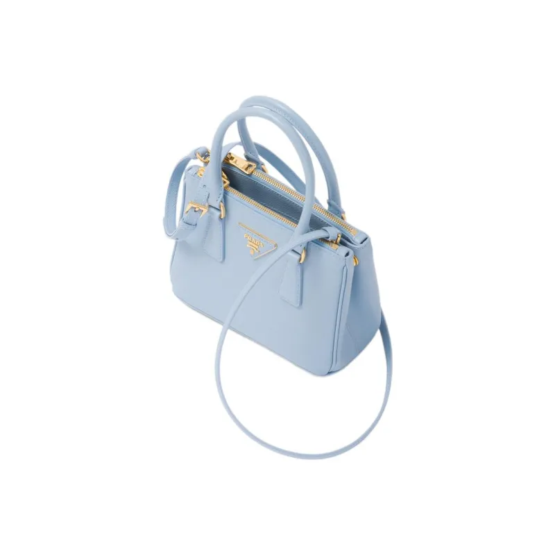 PRADA Galleria Killer Bag Leather Shoulder Bag Crossbody Bag Handbag Mini Women's Light Blue-2