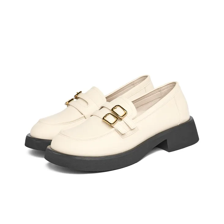 JOSINY Loafers Women's Black/Ecru/Brown-5