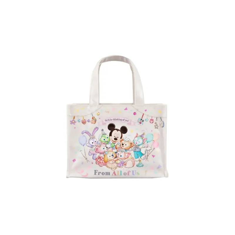 Disney Duffy And Friends Fabric Tote Bag, Shopping Bag, Handbag Regular Unisex Mickey Mouse-0