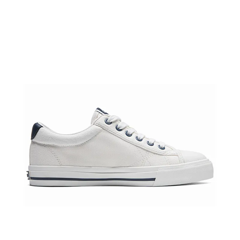 Kappa Slip Resistant, Abrasion Resistant, Breathable, Lightweight Coverage Low Top Canvas Shoes Unisex White-1