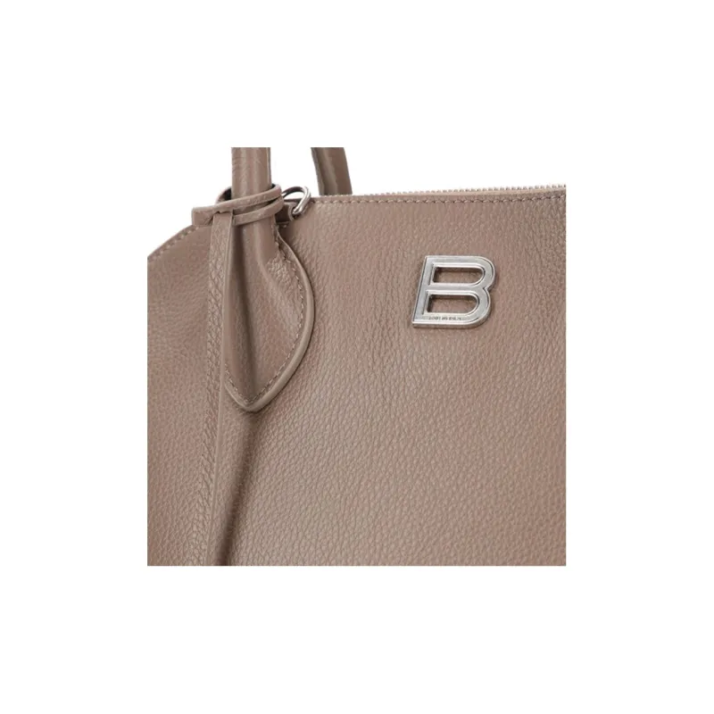 Balenciaga Ville Calfskin Shoulder Bag Crossbody Bag Handbag Regular Women's Mink Grey-3